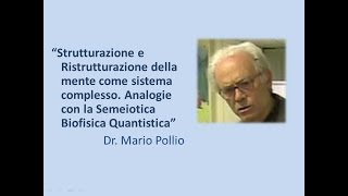 quotStrutturazione e ristrutturazione della mentequot dr Mario Pollio  1a parte [upl. by Alleuol174]