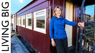 Old Railway Carriage Converted Into Stunning OffGrid Home [upl. by Patrizia]