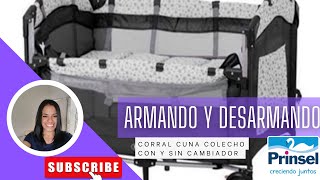 Armando y desarmando corral cuna colecho con y sin cambiador marca Prinsel [upl. by Stutzman105]