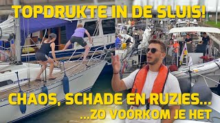 TOPDRUKTE IN DE SLUIS CHAOS SCHADE EN RUZIES ZO VOORKOM JE HET 267 [upl. by Server]