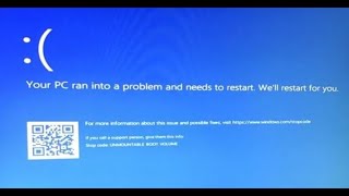 how to fix blue screen of death windows 11 unmountable boot volume 2024 [upl. by Prissie]