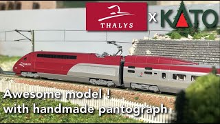 The Thalys PBKA by Kato  N scale Handmade catenary and pantograph [upl. by Carin]