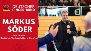 Markus Söder besuchte die Ringer DM 2024 in Elsenfeld [upl. by Cynera]