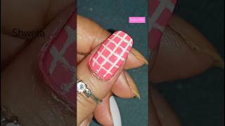 Nail Art Using Striping Tape 💅 Easy Nailart With Striping Tape 💅💕nailart [upl. by Ymar]