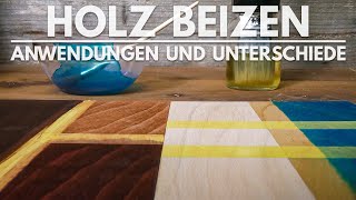 Holz richtig beizen  Folge 1  Anwendung und Unterschiede von Lösemittel und Wasserbeize [upl. by Hospers]