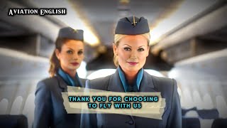 FLIGHT ATTENDANT safety demonstration Script  Cabin Crew  English for Flight Attendants [upl. by Sheeran142]