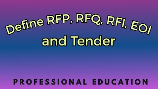 RFI vs RFQ vs RFP  How to manage for your business [upl. by Htiduj]