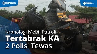 Kronologi Tabrakan Maut Kereta Api di Sragen Mobil Patroli Polisi Terjepit di Antara Gerbong [upl. by Jochbed]