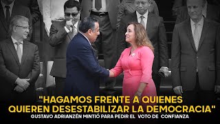 Voto de confianza Premier exige que se luche contra quienes buscan desestabilizar la democracia [upl. by Yelloh]