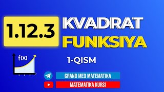 59Dars 1123 Kvadrat funksiya 1qism [upl. by Ojyma921]