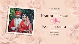 Harinder Kaur amp Jaspreet Singh wedding ceremony  2412024 [upl. by Drofkcor]