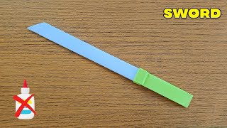 DIYHow to Make a Paper Sword Without Using GlueMaking Sword Out Of PaperNo GlueNo Tape [upl. by Ymiaj]