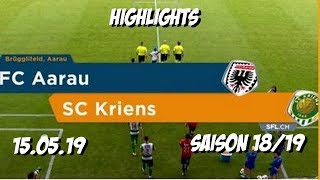 Highlights Fc Aarau vs SC Kriens 150519 [upl. by Nauqed]