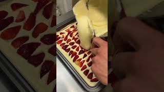 Strawberry Mascarpone cake 🍰🍓 cooking food recipe dessert trending kitchen [upl. by Bessy]