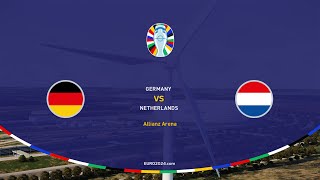 UEFA EURO 2024 Alemania vs Países Bajos SEMIFINALES SIMULACIÓN PES2021 4K [upl. by Pavia]