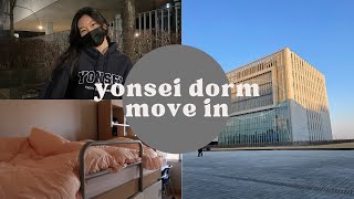 eng yonsei university dorm movein 🦅⎜songdo triple street⎜first day of school⎜연세대학교 국제캠퍼스 기숙사 브이로그 [upl. by Vena]