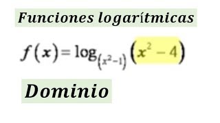 Dominio de una función logarítmica con polinomio de segundo grado [upl. by Evers]