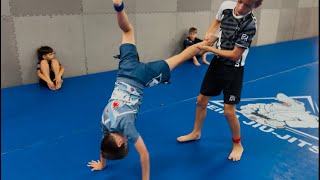 BJJ PreTournament Training NoGi Kids [upl. by Ballman]