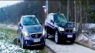 Car And Bike Show  Its Volvo V40 Cross Country versus the allnew BMW X1 [upl. by Melia]