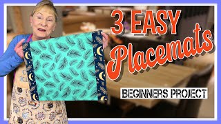 3 Easy Placemats  Easy Project  The Sewing Room Channel [upl. by Letsyrhc]