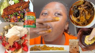 VERY REALISTIC WHAT I ATE IN A WEEK AS A GHANAIAN VEGAN  Making Traditional Fufu [upl. by Shel]