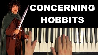 Lord of the Rings  Concerning Hobbits Piano Tutorial Lesson [upl. by Aicileb]