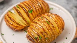 the best Hasselback potato recipe  Baked potatoes in the oven [upl. by Sirromal]