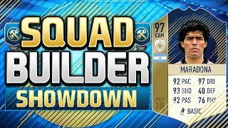 FIFA 18 SQUAD BUILDER SHOWDOWN PRIME ICON MARADONA Diego Maradona SBSD [upl. by Myrvyn]