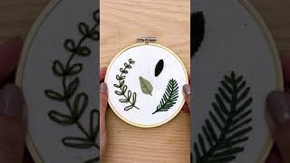 Hand Embroidery 3 Easy Embroidered Leaves For Beginners  DIY [upl. by Rebeh902]