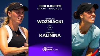 Caroline Wozniacki vs Anhelina Kalinina  2024 Miami Round 2  WTA Match Highlights [upl. by Hellman]