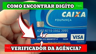 Encontrar o dígito VERIFICADOR da AGÊNCIACAIXA [upl. by Esiouqrut286]