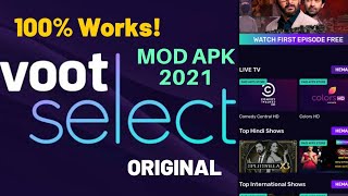 Voot Select Free Premium Subscription  How to get Voot Select MOD APK 2021  Original Works 100 [upl. by Marcell]