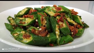 Bendi Goreng Berlada  Okra Stir Fry Recipe [upl. by Eneladgam]