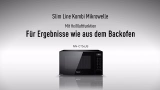 Platzsparende KombiMikrowelle mit Grill und Heißluft schwarz  NNCT56 Panasonic Produktvorstellung [upl. by Thornie713]