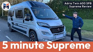 Adria Twin 600 SPB Supreme Campervan Review [upl. by Solegna]