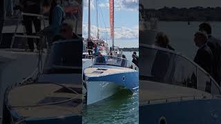 Princess Anne arriving at the 2024 Southampton Boat Show by boat Berthing GONE WRONG [upl. by Branham]