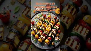 🍢 Brochettes végétariennes  légumes marinés et halloumi grillé à savourer  🌿 [upl. by Sasnak]