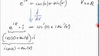20C1 Ableitung von Sinus und Cosinus mittels e und komplexen Zahlen [upl. by Greenlee]