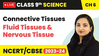 Connective Tissues  Fluid Tissues amp Nervous Tissue  Class 9 Science Chapter 6 LIVE [upl. by Yusuk]