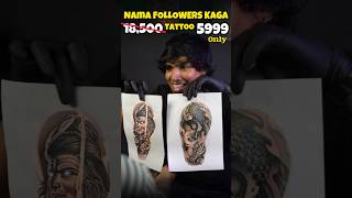 Sleeve tattoo 5999 thaaa 🔥…h2otattoostudio tattoo viral trending settairajesh offer [upl. by Dempstor]