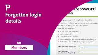 My Pension Online  Forgotten your login details [upl. by Torp]