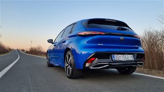 2022 NEW Peugeot 308 GT Hybrid 180  acceleration 0  100 kmh Hybrid Sport mode [upl. by Ingles]