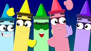 Crayons Colors Song  Learn Colors  Nursery Rhymes  Kids Songs  Baby Videos [upl. by Yadroc]