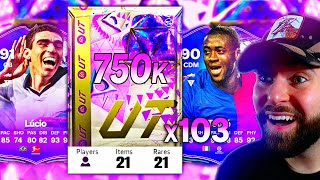 x103 87 UCL OR FANTASY HERO PICKS amp 750k GUARANTEED FUT BIRTHDAY ICON PACKS [upl. by Linker53]