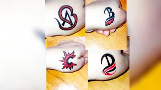 A letter tattoo  B letter tattoo  C letter tattoo  D letter tattoo designs [upl. by Kata263]