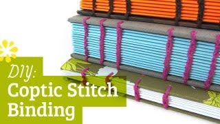 DIY Coptic Stitch Bookbinding Tutorial  Sea Lemon [upl. by Naut]