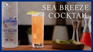 Simple 3 Ingredient Sea Breeze Cocktail Recipe  Grey Goose Vodka [upl. by Melnick]