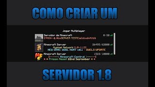 COMO CRIAR UM SERVIDOR DE MINECRAFT 18 ATUALIZADO 2019 [upl. by Papke]