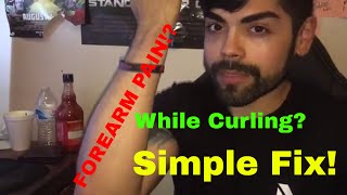 Forearm pain while curling Simple fix [upl. by Marris]