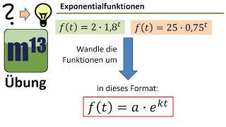 Exponentialfunktion in ein Format mit der Basis e umwandeln [upl. by Florencia375]